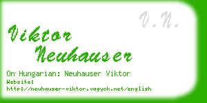 viktor neuhauser business card